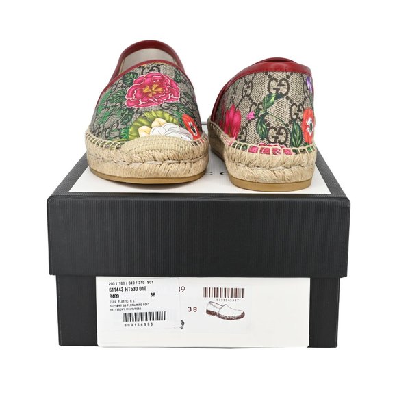 Gucci Pilar GG Supreme Flora Espadrilles Flats - Picture 5 of 6